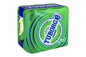 Пиво 6х500мл 4.6% світле пастеризоване Original Green Tuborg м/у