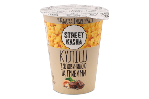 Каша швидкого приготування Куліш з яловичиною та грибами 50г стакан Street Kasha