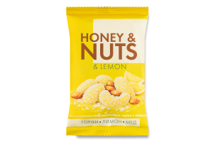 Горіхи карамелізовані з лимоном Honey nuts ФОП Конюша А. О. м/у 35г