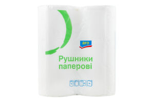 Рушники паперові 2-х шарові aro 4шт