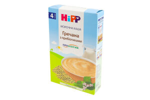 Каша молочна для дітей від 4міс з пребіотиками Гречана Hipp к/у 250г
