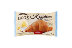 Круасан з начинкою зі смаком заварного крему "Crema Pasticcera" , ТМ "LIGOS" 70г