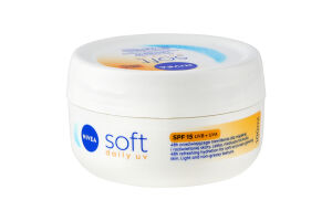 Крем для лица рук и тела ежедневный увлажняющий SPF 15 Soft Nivea 100мл