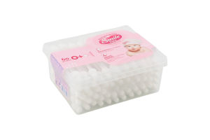 Палички ватні для дітей з обмежувачем Baby Smile 60шт