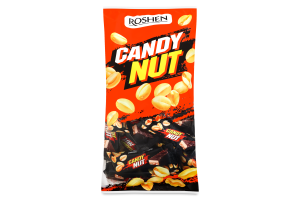 Конфеты глазированные с нугой, мягкой карамелью и арахисом Candy nut Roshen кг