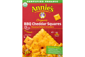 Annie's Homegrown Organic BBQ Cheddar Squares Baked Crackers