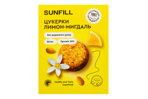 Цукерки Лимон-мигдаль з протеїном 73г Sunfill