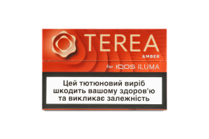 Виріб тютюновмісний для електричного нагрівання з фільтром Terea Amber 20шт