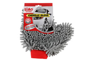 Губка-рукавиця для миття авто мікрофібра 24х20см №F130015 Liao 1шт