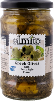 Оливки зелені зі смаком песто Greek Almito с/б 265г