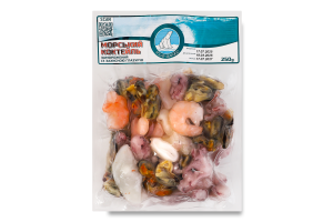 Коктейль морський заморожений із захисною глазур'ю Polar Seafood в/у 250г