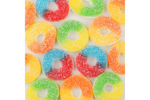 Цукерки Кільця асорті з кисл цукров глазур желейні