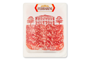 Колбаса нарезка Салями Эмилия Ferrarini лоток 90г