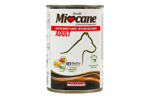 Корм консервований для собак з яловичиною та морквою Miocane з/б 400г