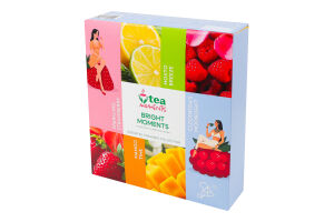 Tea Moment асорті набір зеленого чаю Bright Moments 54,4 г ( 4смаки*8 пір., 32 пір.) NEW