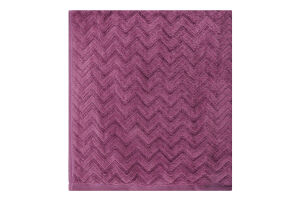Рушник темно-фіолетовий махровий велюр жакард 70*140см 550г/м2 ГМ Текстайл