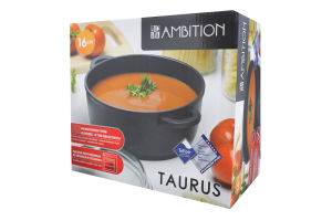 Кастрюля алюмінієва TAURUS 16см тефлонове покриття арт. 84101 И018 (Польща)
