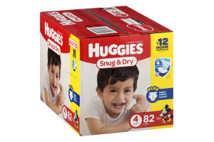 Huggies Snug & Dry Diapers Size 4 - 82 CT