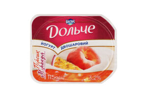 Йогурт 3.2% двошаровий з наповнювачем Персик-маракуя Дольче ст 115г