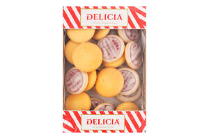 Печенье сдобное сбивное со вкусом вишни в молочной глазури Делиция Delicia к/у 300г