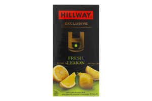 Чай черный байховый мелкий с лимоном Exclusive Hillway к/у 25х1.5г