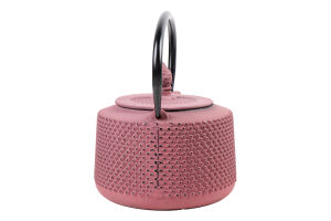 Чайник-заварник з фільтром чавун рожевий 0,85л