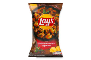 Чипси картопляні М'ясна пательня з грибами Lay's м/у 60г