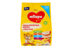 Каша молочна для дітей від 6міс суха манна з фруктами Milupa м/у 210г