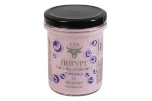 Йогурт 3% з молока буйволиць Чорниця TASbio с/б 180г