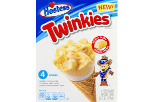 Hostess Twinkies Frozen Dairy Dessert Cones - 4 CT