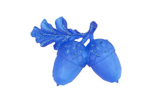 Підвіска новорічна Жолуді синя 10*7см КМ