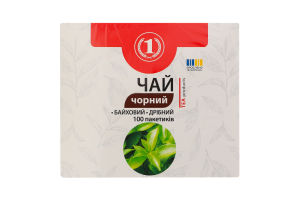 Чай чорний байховий дрібний 100*1,4г ТМ "1"