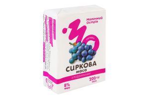 Масса творожная 8% сладкая с изюмом Молочний острів м/у 200г