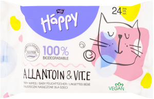 Серветки вологі allantoin Happy Baby Bella 24шт