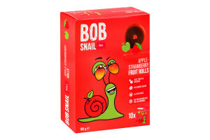 Конфеты фруктовые натуральные Яблоко-клубника Roll Bob Snail к/у 10х10г