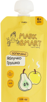 Пюре фруктове для дітей від 6міс без цукру гомогенізоване Запечене яблучко і грушка Mark&Mart д/п 120г