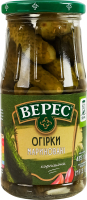 Огірки мариновані слабокислі стерилізовані Верес с/б 435г
