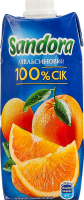 Сок восстановленный неосветленный пастеризованный апельсиновый Sandora т/п 500мл
