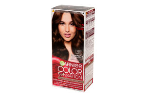 Крем-фарба для волосся стійка Color Sensation Блискучий світло-каштановий №5.0 Garnier 1шт