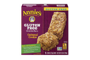 Annie's Homegrown Gluten Free Chewy Granola Bars Oatmeal Cookie - 5 CT