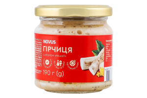 Горчица с хреном Пикант Novus с/б 190г