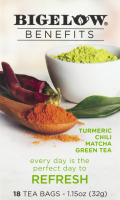 Bigelow Benefits Turmeric Chili Matcha Green Tea Bags - 18 CT