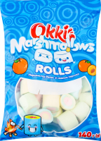 Маршмеллоу Okki 140 г Rolls зі смаком персика