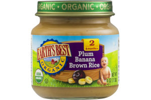 Earth's Best Organic Stage 2 Plum Banana Brown Rice