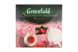Набір чаїв Асорті дрібних 12видів 60пакетів 105г Greenfield