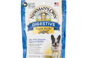 Newman's Own Digestive Snack Sticks Dog Treats Lamb Recipe