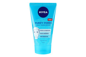 Гель-скраб для умывания ежедневный Очистка пор SOS Nivea 150мл