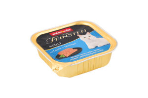 Корм консервированный полноценный для взрослых котов с лососем и креветками Vom Feinsten Animonda лоток 100г