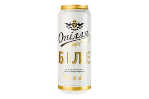 Пиво 0.5л 4% светлое пшеничное нефильтрованное пастеризованное Белое Opillia ж/б