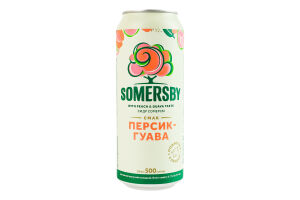 Сидр 500мл 4.7% обычный шипучий сладкий Персик-гуава Somersby ж/б